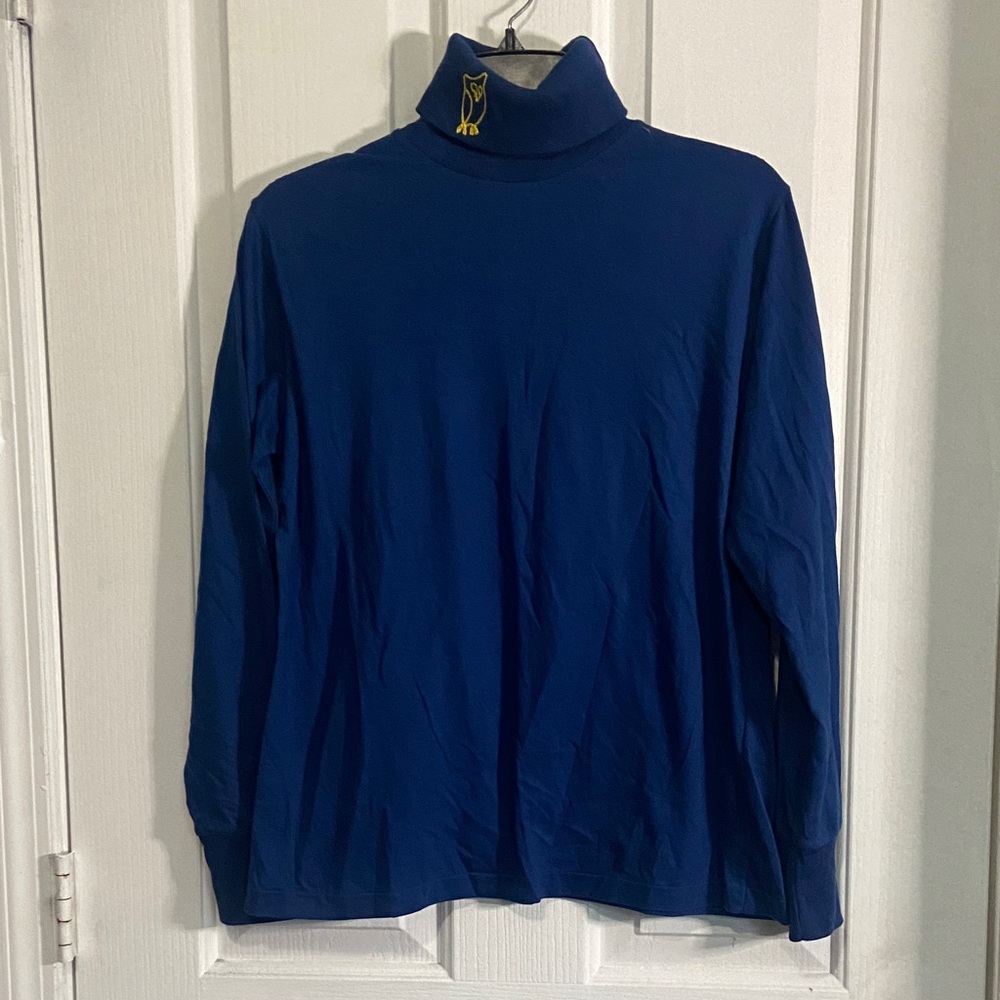 Vintage Blue Owl Turtleneck Sweater